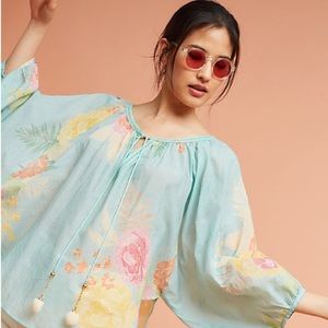 Anthropologie Farm Rio Basel Peasant Top Medium